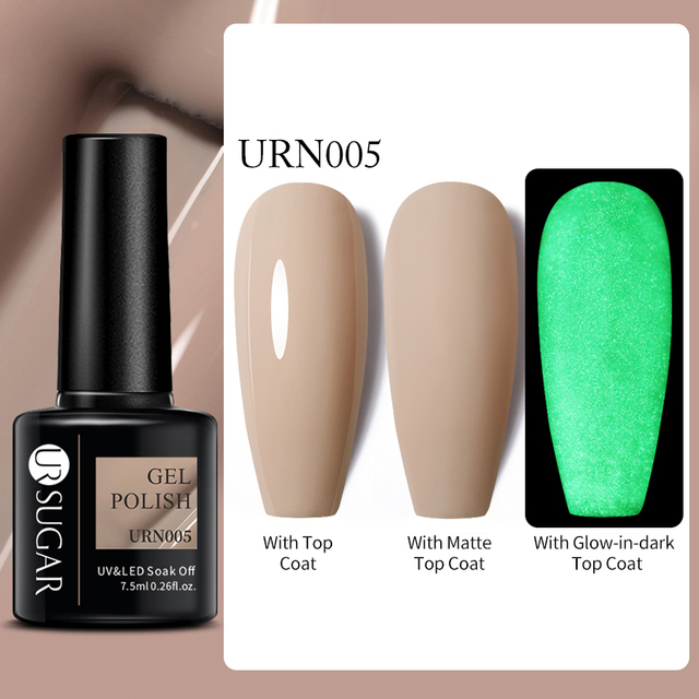 SUGAR Luminous Gel Top Coat Semi Permanent Glow In Dark Fluorescent Soak Off UV LED Color Gel Nail Varnish Nails for Manicure