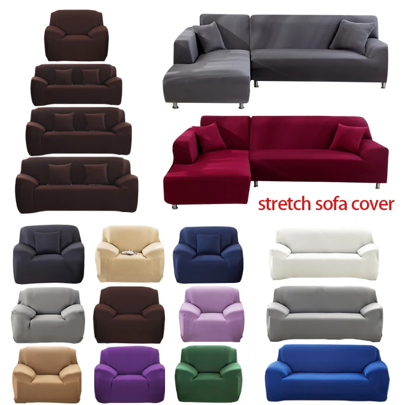 

Grey Elastic Sofa Cover Cotton All-inclusive Stretch Slipcover Couch Cover Sofa Towel Sofa Cover for Living Room copridivano 1pc