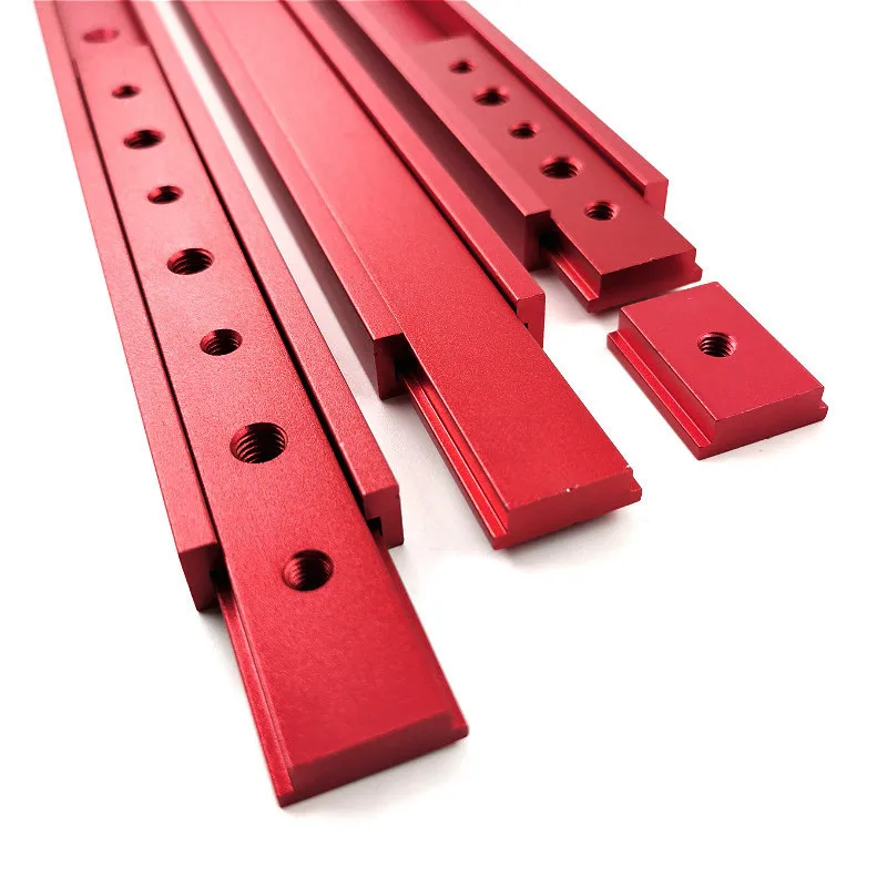Aluminum M6/M8 T Track Slider Woodworking T Track Tool For 30/45 Type T-Track Jigs Screw Slot Fastener
