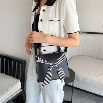 

Casual Bow Shoulder Bag Women Candy Color PU Leather Crossbody Handbag Pouch Fashion Exquisite Shopping Bags