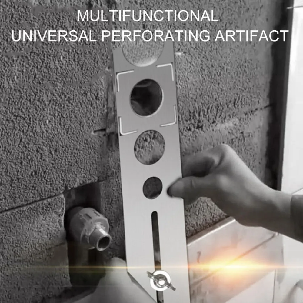 Tile Marble Glass Ceramic Floor Drilling Hole Guide Tools Hole Opener Locator Adjustable Position Ruler Puncher Locator