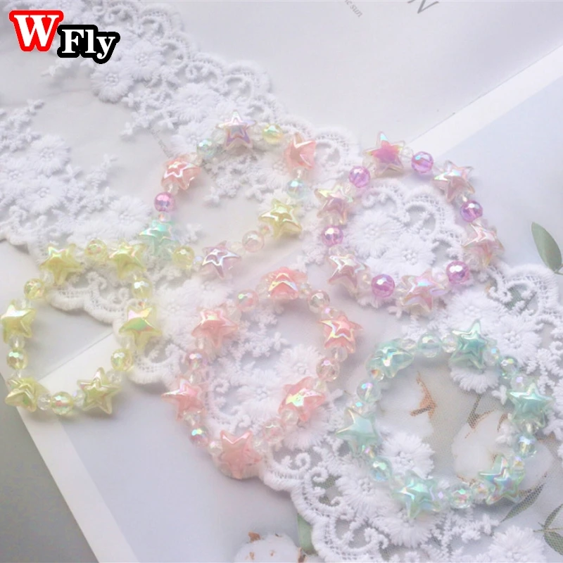 Bracelet Jewelry Harajuku Handmade Lolita Girl Candy Color stars Multicolour Crystal