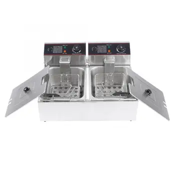 

AU Plug Commercial Professional 12L Stainless Steel Double DeepTank Electric Fryer