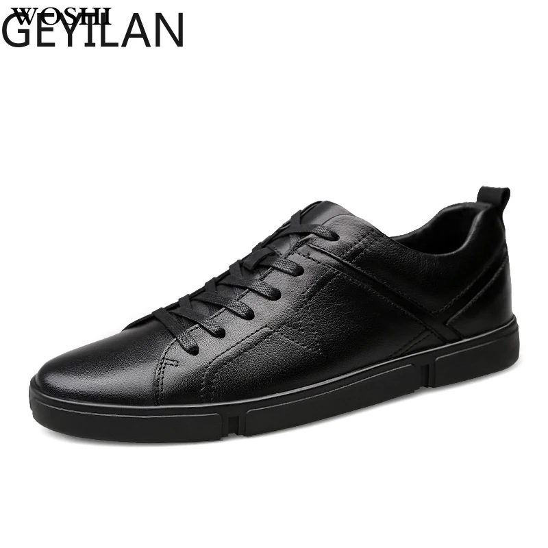 

Men Shoes Business dress Casual Genuine Leather Men Fashion Shoes Men Lightweight Lace Up zapatillas hombre Resistant shoes