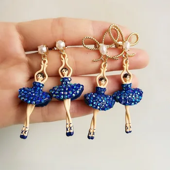 

2020 Limited Pendientes Oorbellen Ear Ballet Girl Stereo Bowknot Dress Party Deserve To Act The Role Brilliant Stud Earrings