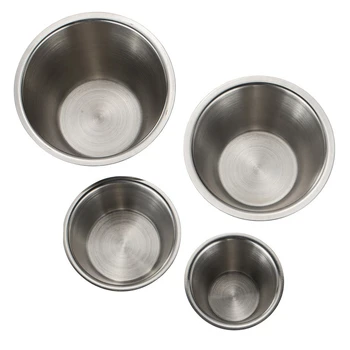 

4-Piece Stainless Steel Saucepan Hot and Sour Sauce Cup Storage Box Kitchen Storage Box