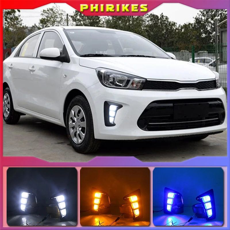 

2PCS LED DRL Daytime Running Lights Daylight Fog Lamp Decoration Signal Lamp For KIA PEGAS 2018 2019