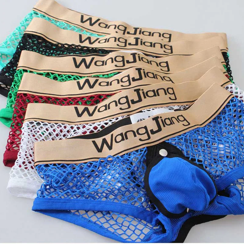 

Backless Sexy Men Underwear Pouch Gay Boxer Shorts Open Crotch Erotic Boxershorts Male Mesh Transparent Sissy Panties Underpant