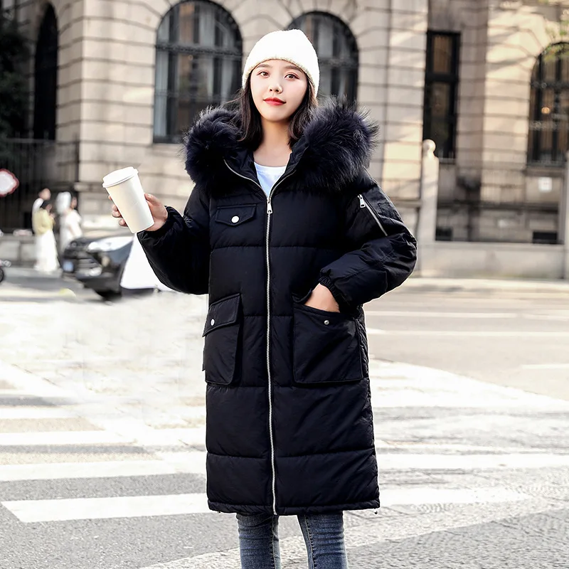 

Women's Winter Coat New Style 2019 down Jacket Cotton-padded Clothes Korean-style Loose And Plus-sized Thick Hooded Cotton-padde