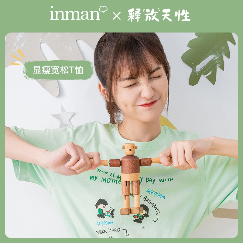 

INMAN RELEASE OF NATURE Series 2020 Summer New Arrival Child Interest Handpainted Graffiti Printed T-shirt
