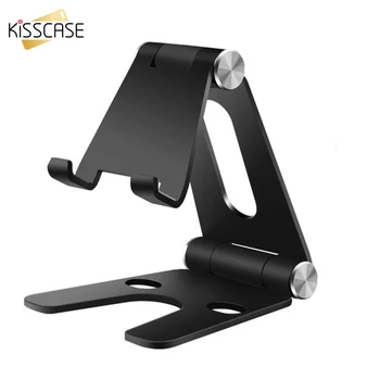 

KISSCASE Foldable Metal Desktop Phone Holder Stand Rotary Cell Mobile Phone Holder for iPhone Xiaomi Portable Phone Charge Stand