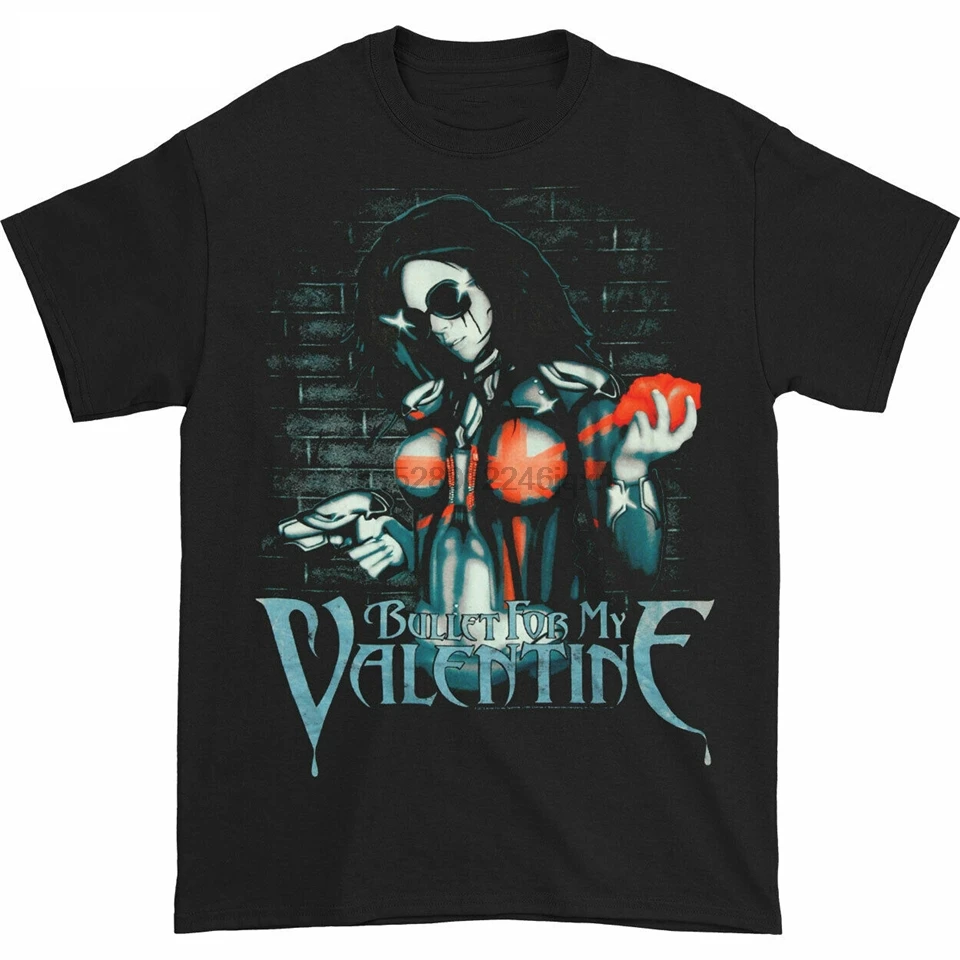 Мужская армейская футболка Bullet For My Valentine черная с цифровым принтом | одежда