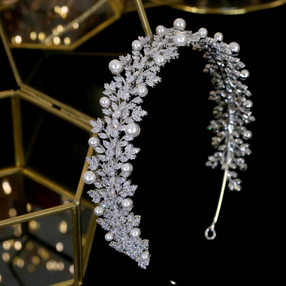 Vintage hair accessories tiara elegant pearl hair band wedding hair accessories bridal hair accessories headdress