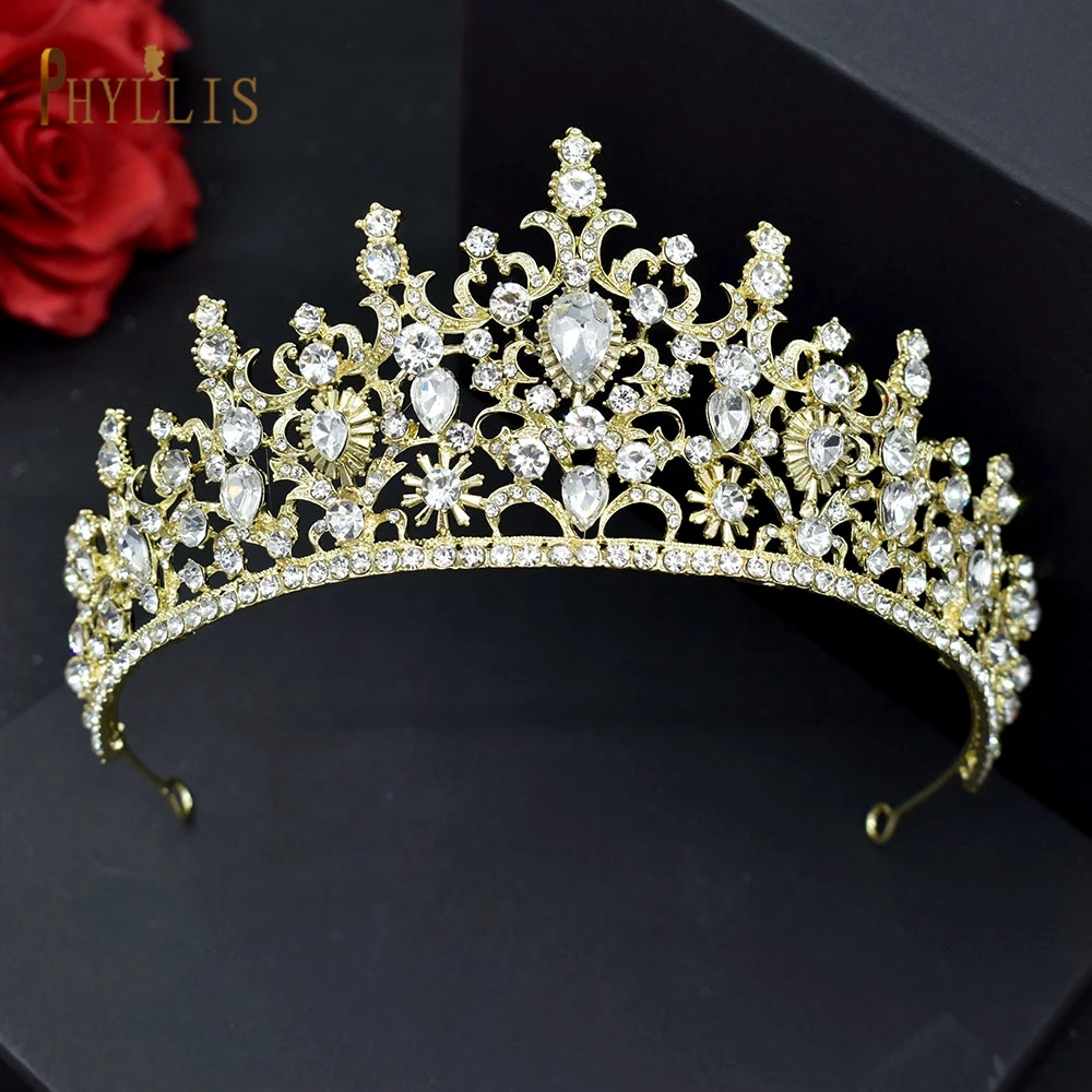 A195 Luxury Wedding Crown for Bride Rhinestone Hair Jewelry Gifts Tiaras Crystal Hair Accessories Women Headband Bridal Headwear