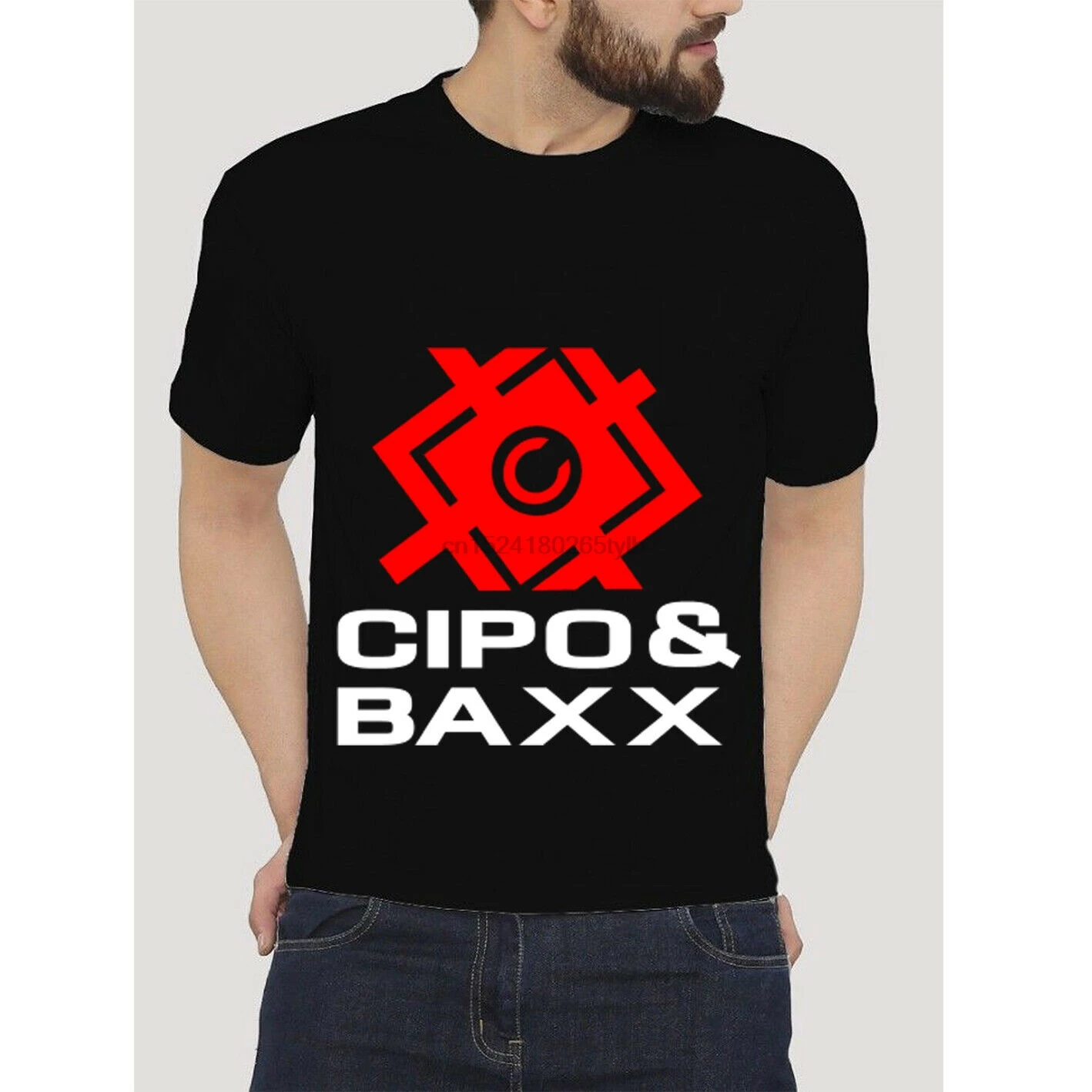 CIPO BAXX логотип черная футболка S 2XL Размер|Футболки| |