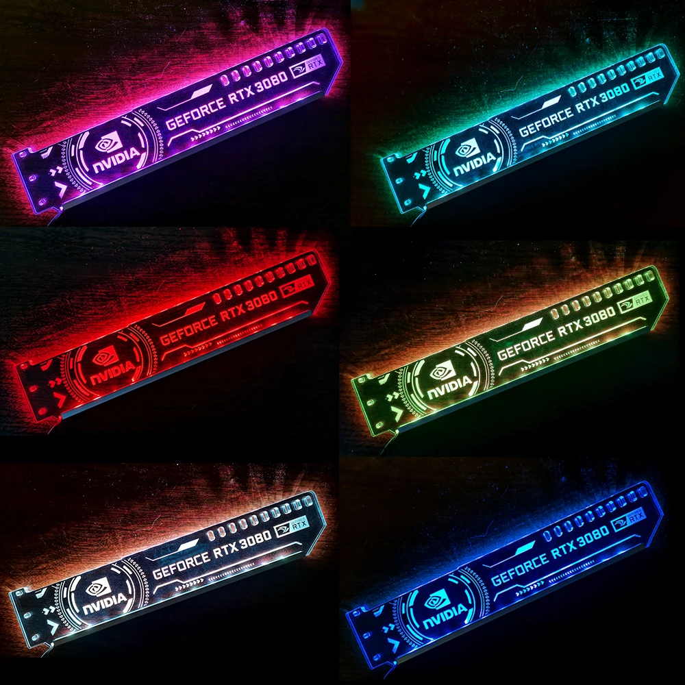 Generic Rgb Gpu Bracket Rog Diy Vga Support Transperant Acrylic Customize Horizental Video Card