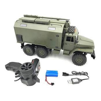 

2.4G Wireless Remote Controller 1:16 Scale Military Command Vehicle Six-wheel Drive 6WD RC Rock Crawler Car Model Toy