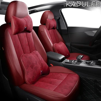 

KADULEE Make Custom Leather car seat covers For PEUGEOT 206 207 301 307 408 308 308s 508 3008 2008 4008 5008 407 607 car seats