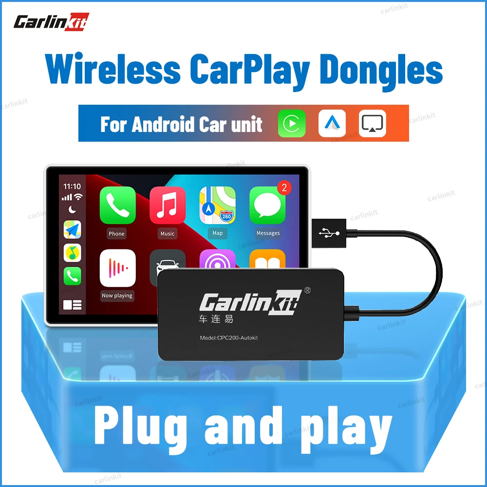 Carlinkit Wireless CarPlay USB Dongle Android Auto Adapter for Android