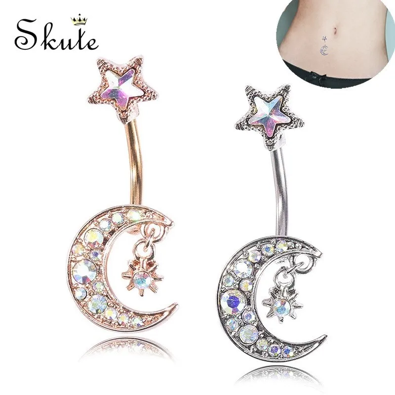 Женское кольцо на пупок живота Skute из нержавеющей стали с противоаллергенным