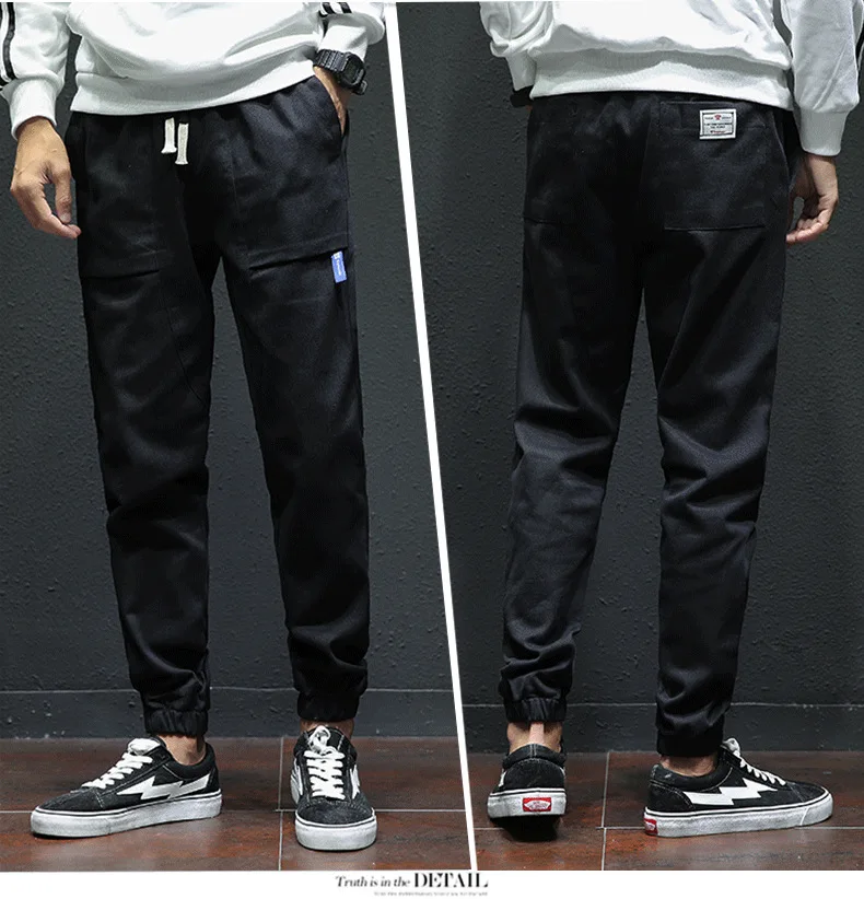 Autumn And Winter Men's plus Velvet Casual Pants Korean-style Fashion Men Warm gong ku Loose Comfortable Beam Leg Capri Pants Me