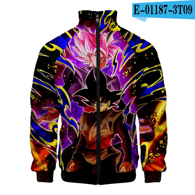 3d-2552 Dragon Ball DBZ стоячий воротник на молнии куртка для мужчин и женщин карманы крутая уличная Ainme Goku куртки с длинными рукавами Повседневная одежда - Цвет: 3d-2552