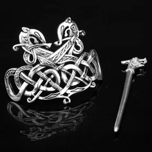 Новые ретро большие узлы заколки-короны ювелирные изделия винтажные руны викингов для женщин и девушек заколки для волос