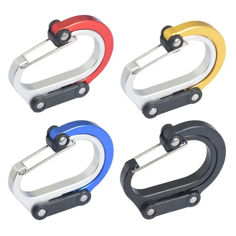 

New Aluminum Alloy D-Ring Carabiner Camping Fishing Keychain Hang Buckle Rotating Hook Clip