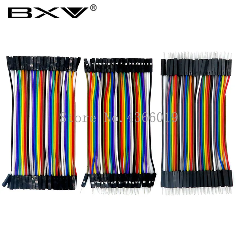 

Dupont Line 10CM 40Pin Male to Male + Male to Female and Female to Female Jumper Wire Dupont Cable for Arduino DIY KIT