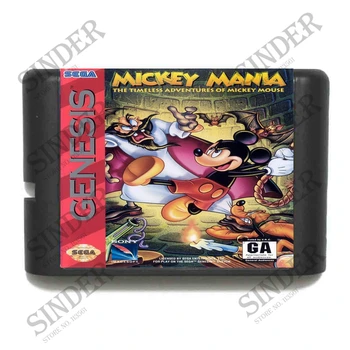 

Mickey Mania 16 bit MD Game Card For Sega Mega Drive For Genesis
