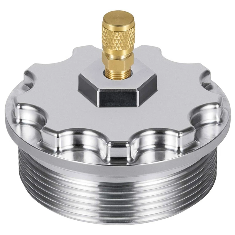 Aluminum Fuel Filter Cap with Pressure Port for 2003 2007 Ford 6.0L