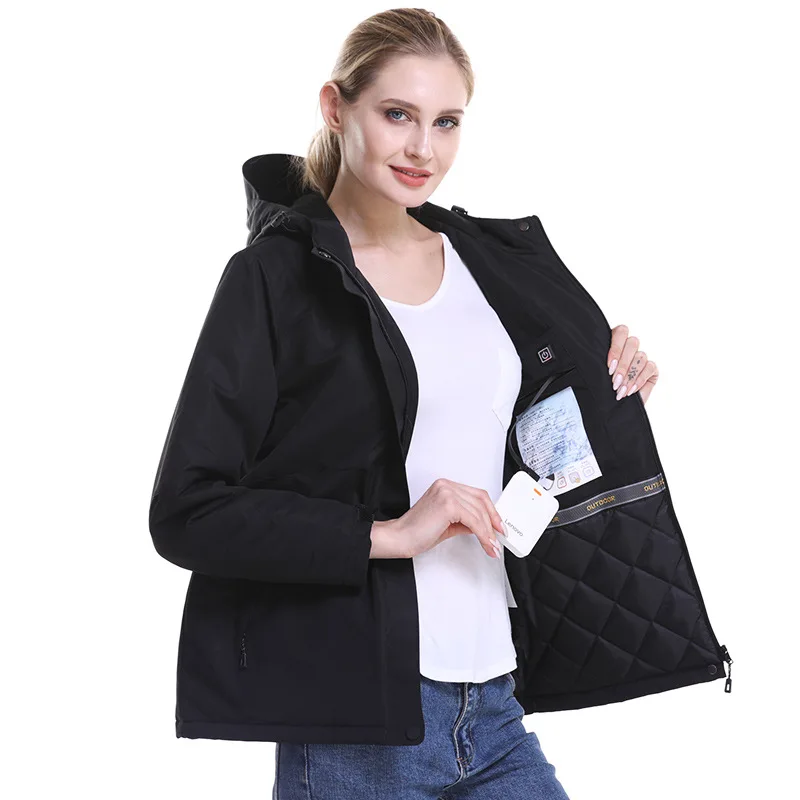 Топ для мужчин и женщин Зимняя Толстая USB теплая хлопковая куртка уличная Водонепроницаемая ветровка для походов Кемпинг Треккинг туристическая куртка