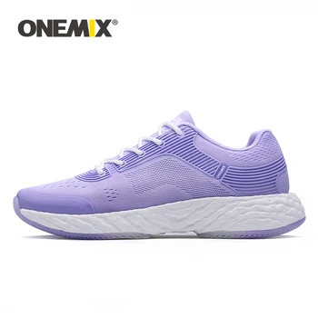 

ONEMIX White Sneakers Running Shoes For Women High-tech Sneakers Marathon Running Super Rebound-58 Soft Outsole Women Sneakers