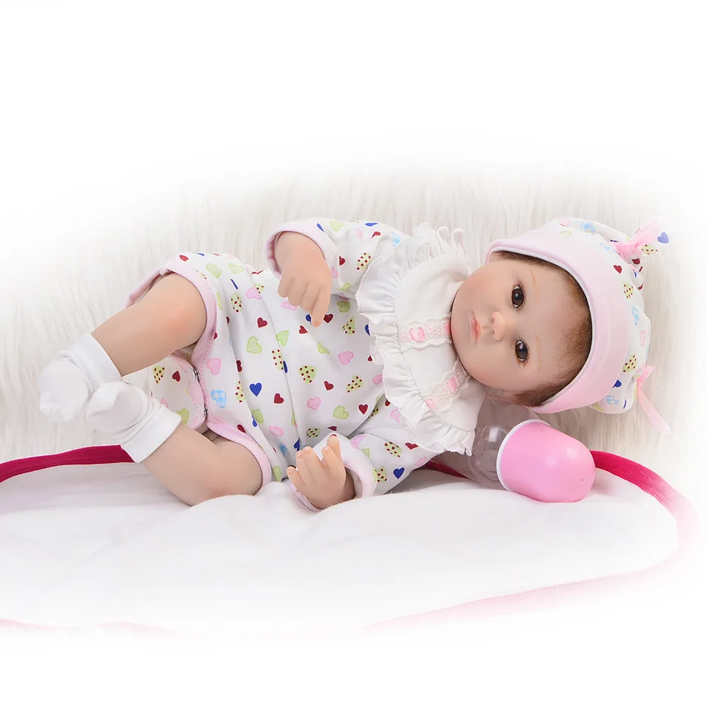 Cute16 ''/40 см силиконовые куклы Reborn с одеждой, реалистичные Новорожденные куклы-Reborn, играющие для детей