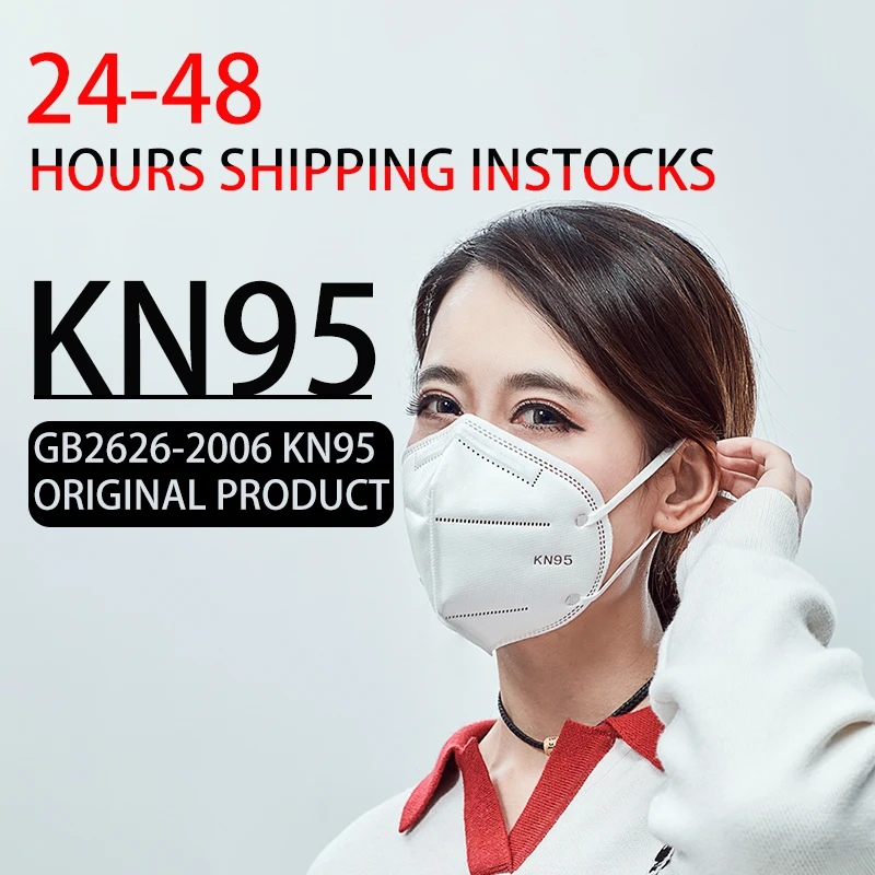 

100pcs KN95 Dustproof Anti-fog And Breathable Face Masks 95% Filtration N95 Masks Features as KF94 FFP2 N95