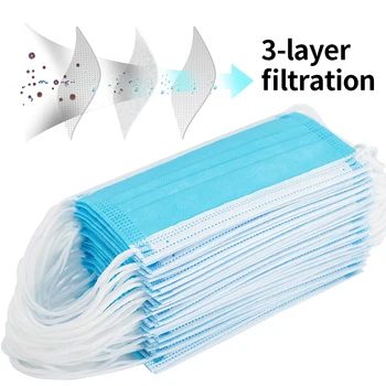 

Mask Face Disposable, 50-800 PCS with Ear Loops Cup Masks Breathable Earloop, dust mask and Anti-saliva masks