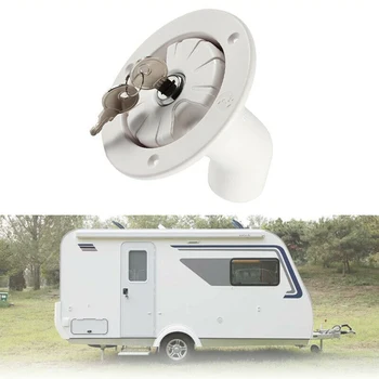 

New Arrival High Quality Round Gravity Water Fill Hatch Inlet With Key Plastic For RV Trailer Camper Kit
