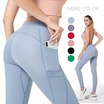 

Push Up Sport Leggings Pocket High-waist Pants Women Gym Sports Running Fitness Pants Workout Engergy Seamless Leggings