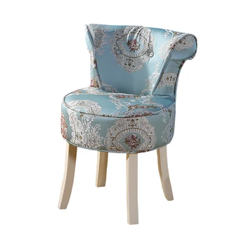 

European modern cloth solid wood dressing stool shoe changing sofa stool back dining chair makeup chair computer nail stool