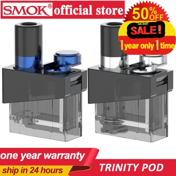 

In stocks! Original Smok Trinity Alpha Replacement Empty Pod E cigarettes Atomizer 2.8ml Capacity with 2pcs Smok Nord Mesh Coil