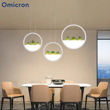 

Omicron Modern Pendant Lights Circle Plant Decorative Suspension Lamp For Restaurant Dining Room Hanging Lighting