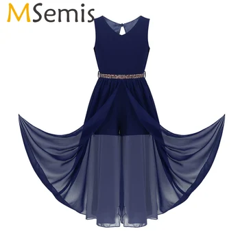 

Kids Girls Lyrical Dance Costumes Child Short Romper Lyrical Dress with Rhinestone Belt for Pageant School Dance Birthday Party