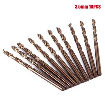

10pcs Straight Shank Drill Bits Cutting Holes Wooden Particleboard Metalworking Surfaces Power Drilling Tool Accessories