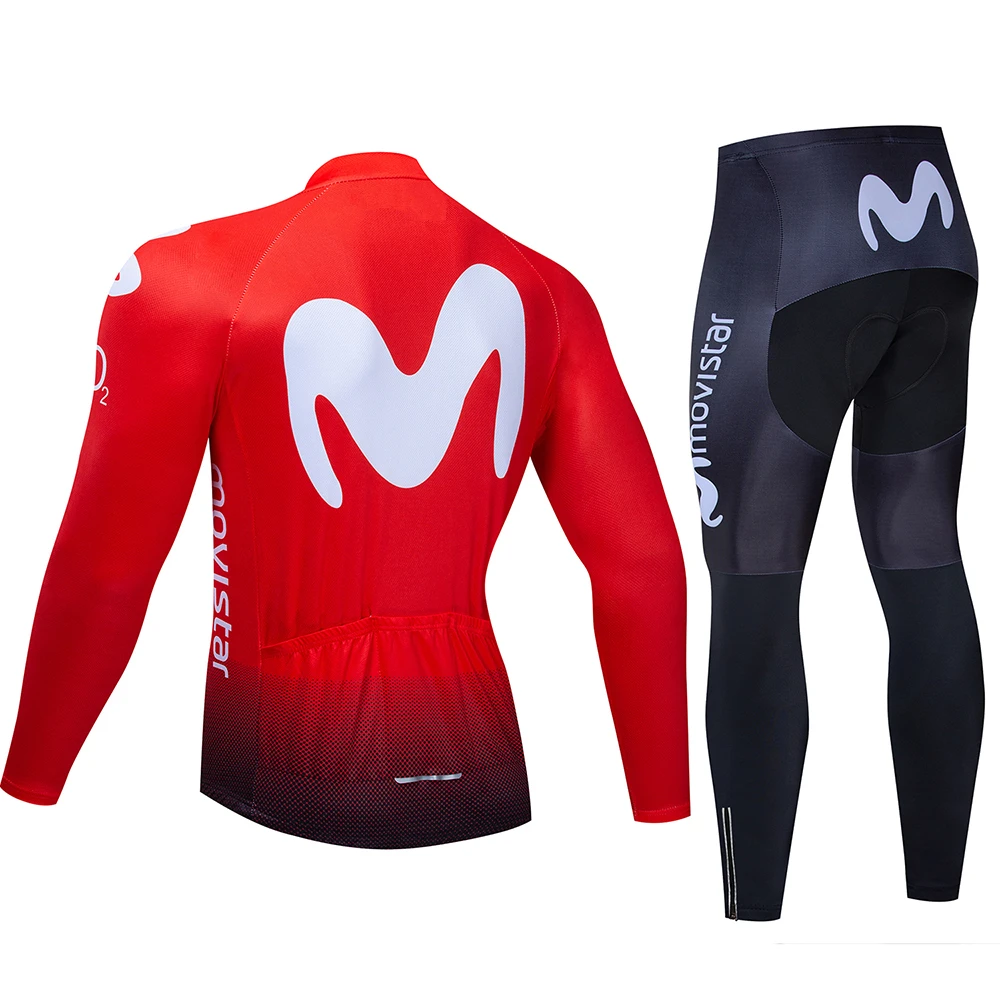 M весна и осень с длинным рукавом Велоспорт Джерси Набор дышащий ropa ciclismo Красный велосипед одежда для улицы велосипед мужская одежда