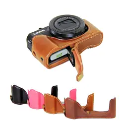 Новый Искусственная кожа Камера случае половина сумка для Canon Powershot G7X II G7X mark 2 G7XII цифровой Камера