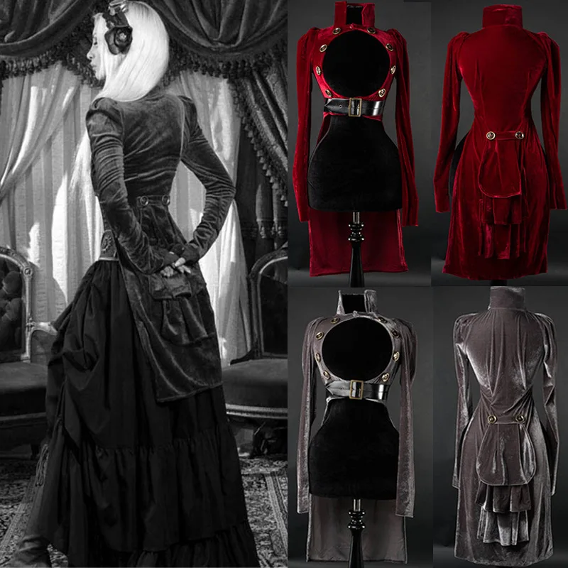 

Women Fashion Sexy Slim Lace Up Leather Medieval Ranger Long Dress Adult Coats Cosplay Disfraz Mujer Costume Halloween