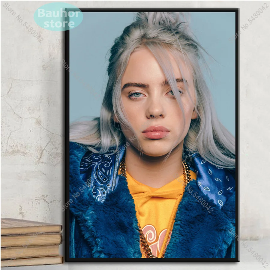 Плакаты и принты Billie Eilish плакат настенный художественный холст картина певица звезда украшение для гостиной Billie Eilish картина - Цвет: 05