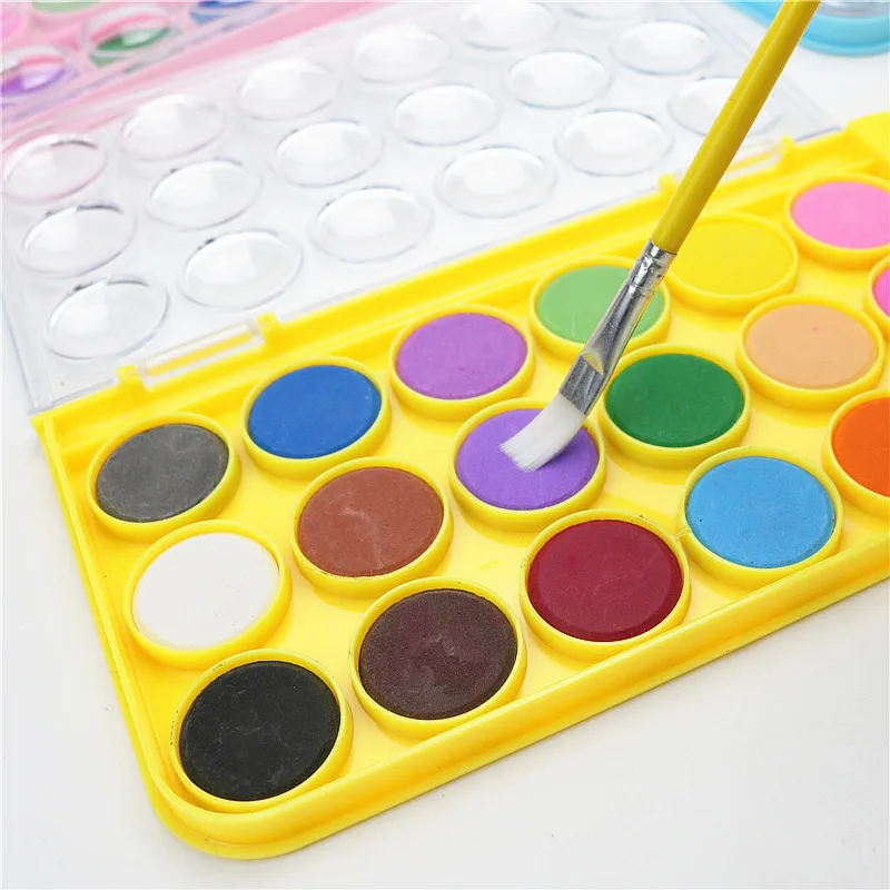 Watercolor Painting Set Watercolor Paint Watercolor Pigment Children's beginner solid watercolor paint 12 18 colors set drawing practice drawing coloring tool kid's colored pen