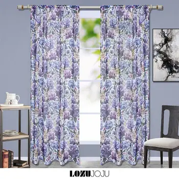 

LOZUJOJU 2020 Modern Flower Sheer Curtains for Living Room Home Decoration Windows Treatment Kids Panels All Match