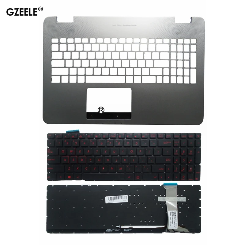 

US for Asus G551 G551J G551JK G551JM G551JW G551JX G551VW G551V laptop backlit keyboard Palmrest Upper cover/Bottom case shell